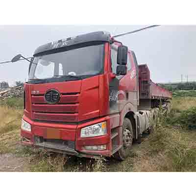 Jiefang 460 HP 6*4 heavy semi tractor Tianjun Dejin heavy duty dump semi trailer