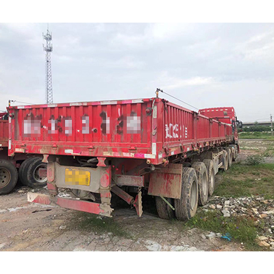 Dongfeng 450 HP 6 * 4 heavy semi tractor Guanyada heavy duty dump semi trailer